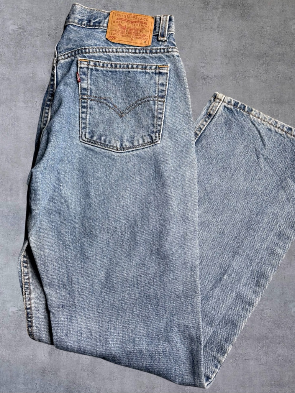 Youth Vintage Levi’s 505 Jeans Girls 13 JR M Made USA 33x32 Straight Leg Denim